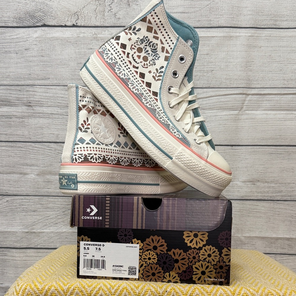 Converse Chuck Taylor All Star Lift Day Of The Dead Sugar Skull High-Top Sneaker
